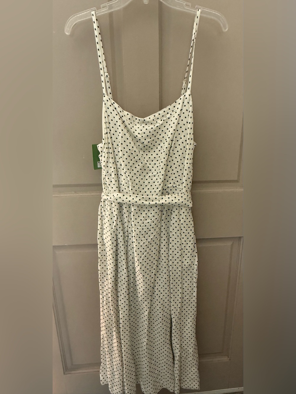 Kate Spade White Polka Dot Midi Dress
